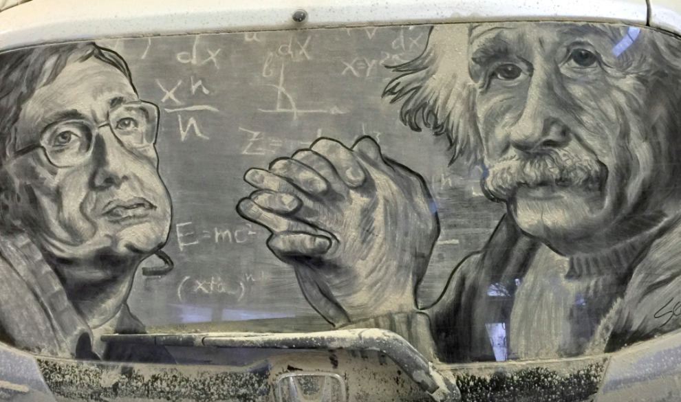 Reverse Graffiti: del 'guarro límpiame' de tu parabrisas al arte de dibujar limpiando $!Reverse Graffiti: del 'guarro límpiame' de tu parabrisas al arte de dibujar limpiando