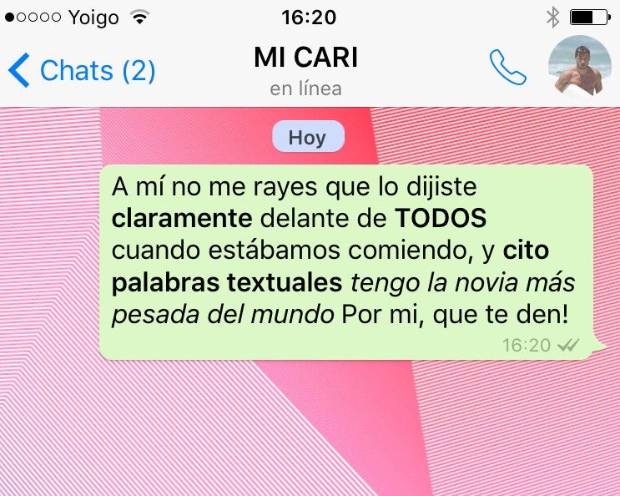 Así de locas serán las conversaciones en pareja con la nueva actualización de Whatsapp $!Así de locas serán las conversaciones en pareja con la nueva actualización de Whatsapp