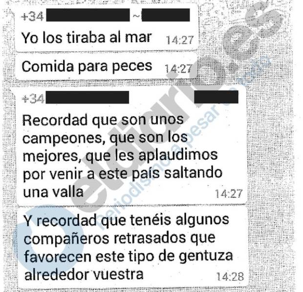 Policías municipales amenazan a inmigrantes y alaban a Hitler en un grupo de Whatsapp $!Policías municipales amenazan a inmigrantes y alaban a Hitler en un grupo de Whatsapp
