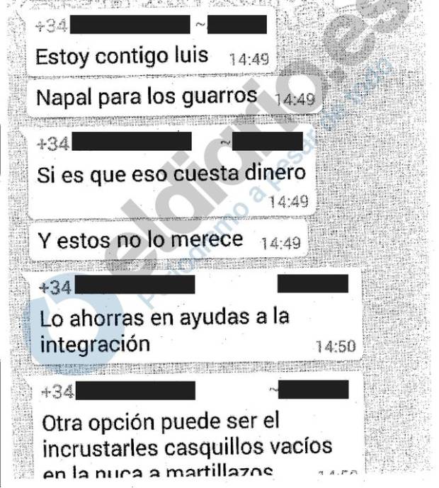Policías municipales amenazan a inmigrantes y alaban a Hitler en un grupo de Whatsapp $!Policías municipales amenazan a inmigrantes y alaban a Hitler en un grupo de Whatsapp