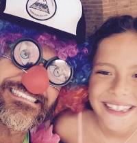 Nacho Vidal y su hija en el cumpleaños de Violeta en 2015 / Instagram