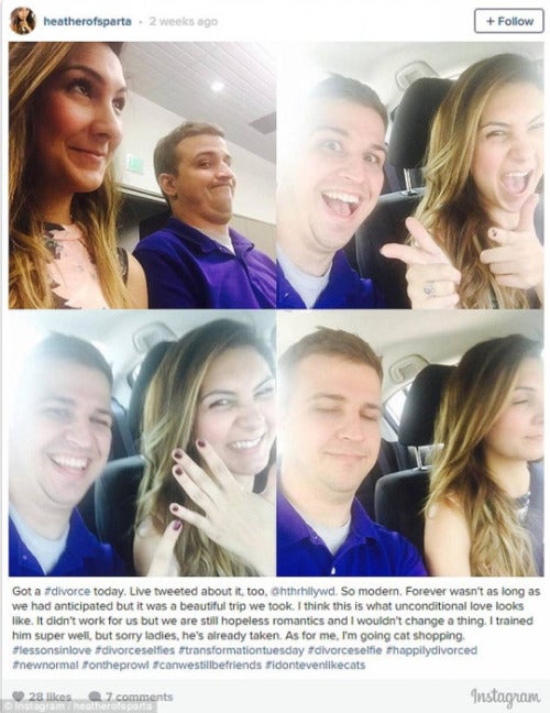 $!#HappyDivorceSelfie, el contrato para dejarlo con tu pareja pero en plan bien