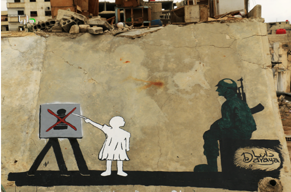 $!El Banksy De Siria Es Rebelde De Día Y Por La Noche Pinta Su Ciudad Con Mensajes Que Escuecen