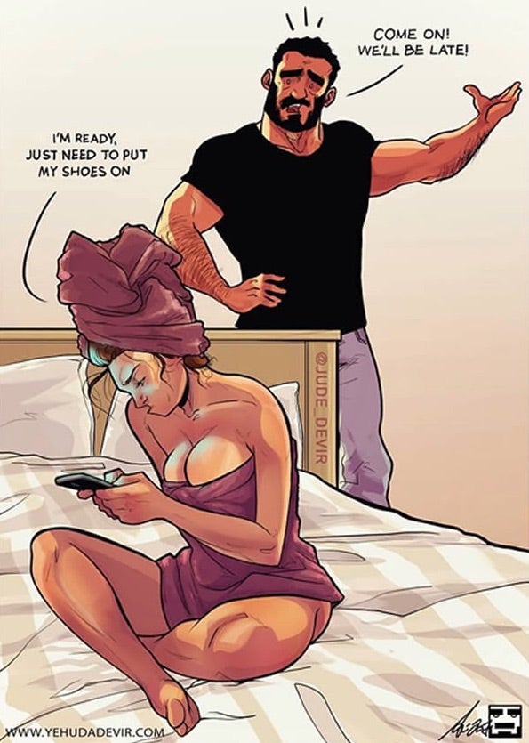 $!Las ilustraciones de un artista israelí sobre la ‘vida de casados’ que te sacarán una sonrisa