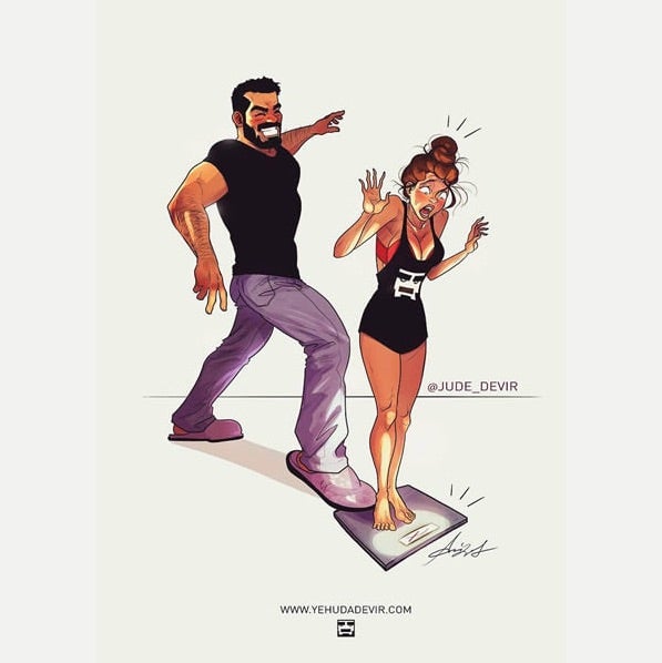 $!Las ilustraciones de un artista israelí sobre la ‘vida de casados’ que te sacarán una sonrisa