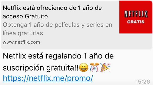 $!Si te regalan una cuenta premium de Netflix por Whatsapp, no piques: es una estafa