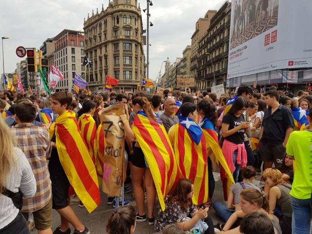 $!FOTOS: Así están las calles de Barcelona el día de la huelga general contra la violencia del 1-O
