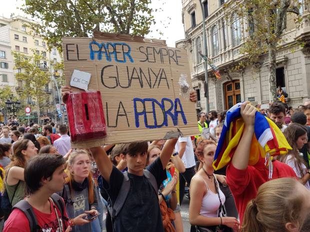 $!FOTOS: Así están las calles de Barcelona el día de la huelga general contra la violencia del 1-O