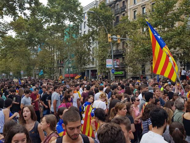 $!FOTOS: Así están las calles de Barcelona el día de la huelga general contra la violencia del 1-O