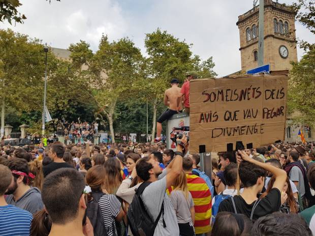 $!FOTOS: Así están las calles de Barcelona el día de la huelga general contra la violencia del 1-O