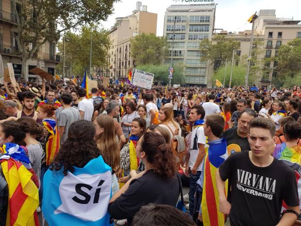 $!FOTOS: Así están las calles de Barcelona el día de la huelga general contra la violencia del 1-O