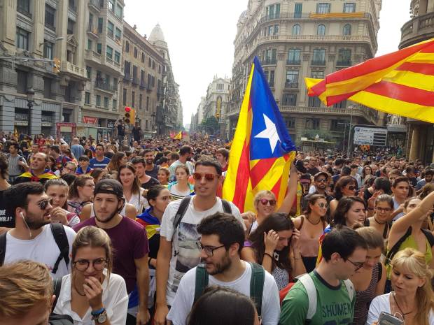 $!FOTOS: Así están las calles de Barcelona el día de la huelga general contra la violencia del 1-O