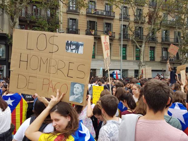 $!FOTOS: Así están las calles de Barcelona el día de la huelga general contra la violencia del 1-O