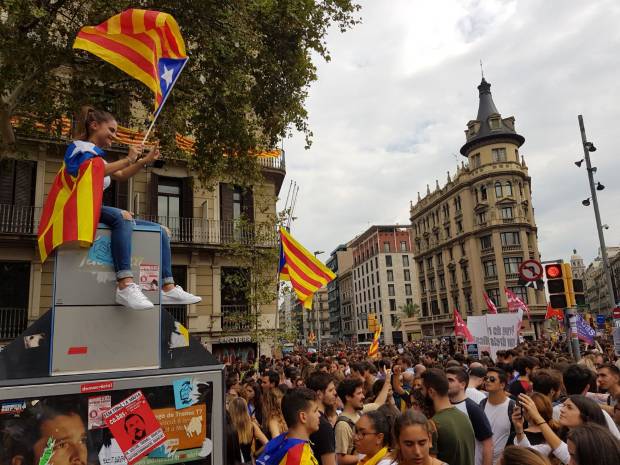 $!FOTOS: Así están las calles de Barcelona el día de la huelga general contra la violencia del 1-O