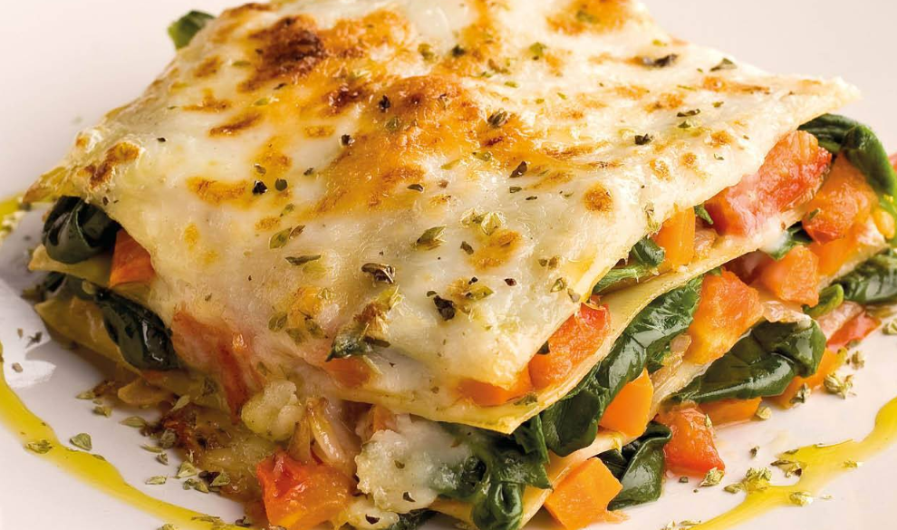 Cómo preparar lasaña de calabaza y verduras saludable y sin bechamel