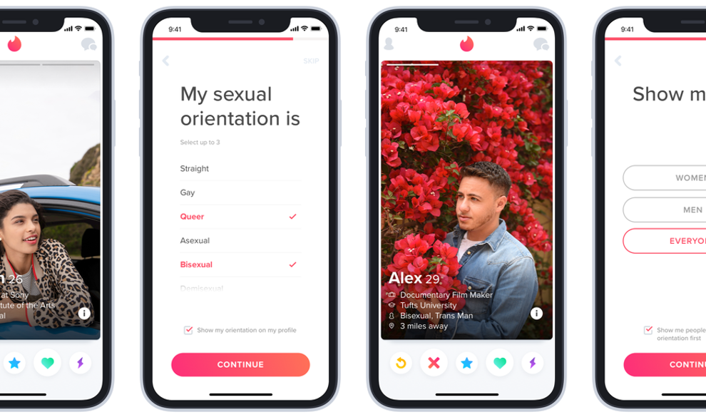 Tinder te permite al fin elegir entre 9 identidades sexuales