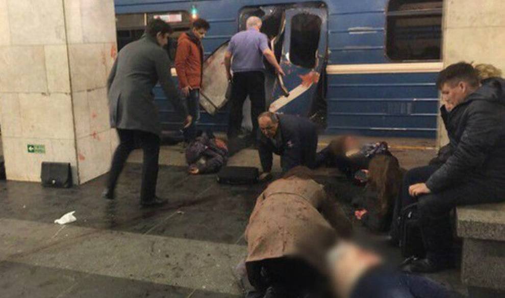 Al menos 10 muertos y 50 heridos tras un ataque en el metro de San Petersburgo