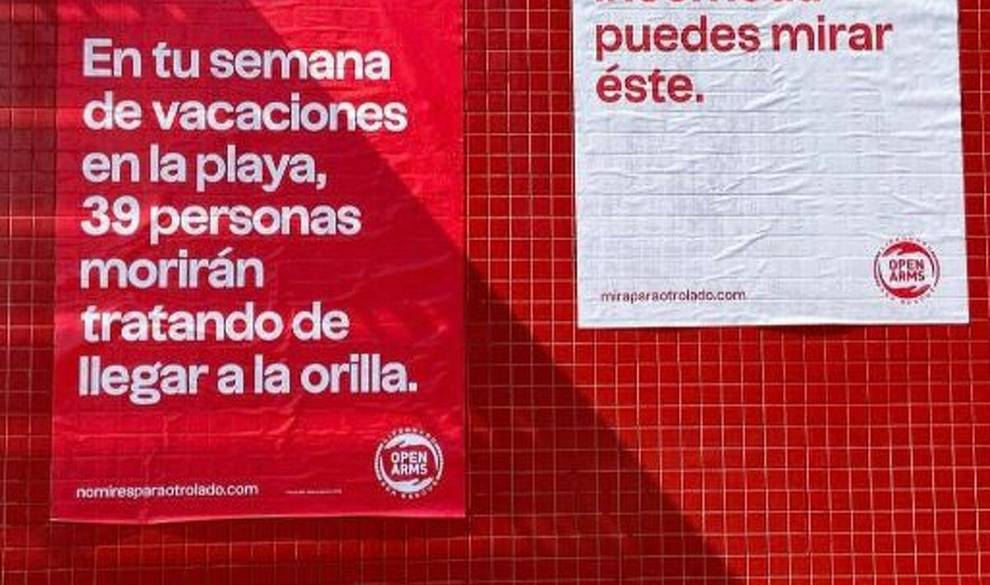 Estos son los impactantes carteles de Open Arms de los que todo el mundo habla