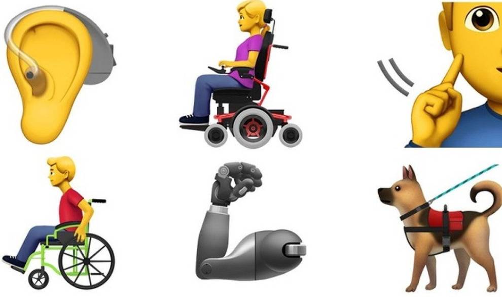 Apple propone 13 nuevos emojis que representen a las personas con discapacidad