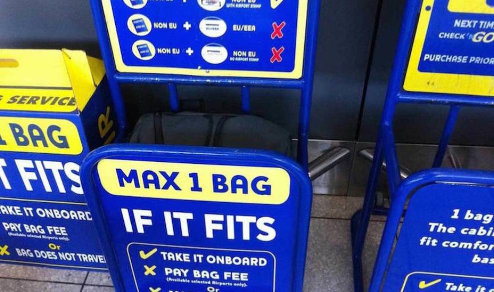 Ryanair pone en marcha su nueva y restrictiva política de equipajes