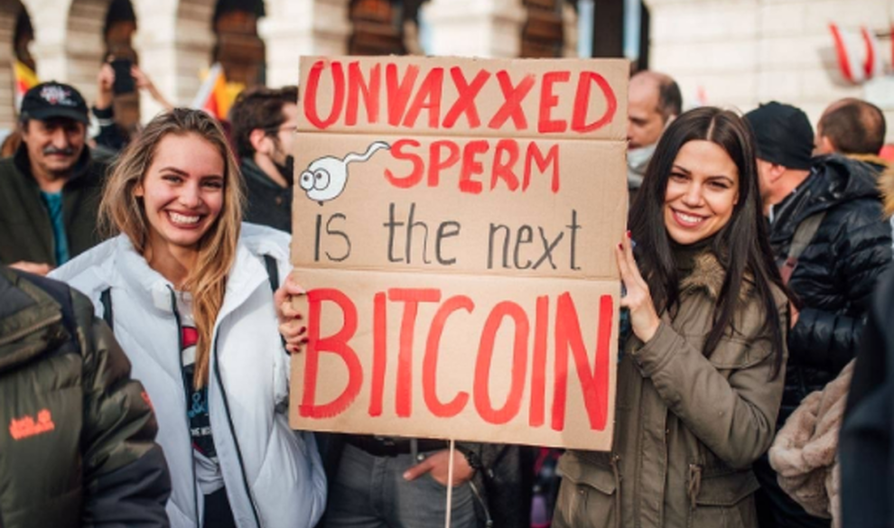 “Semen de no vacunado” es la nueva bitcoin de los negacionistas estadounidenses