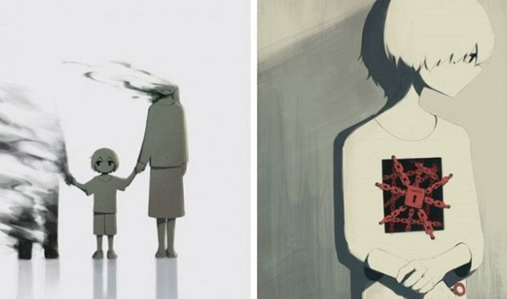 13 ilustraciones de un misterioso artista japonés que describen cómo te sientes